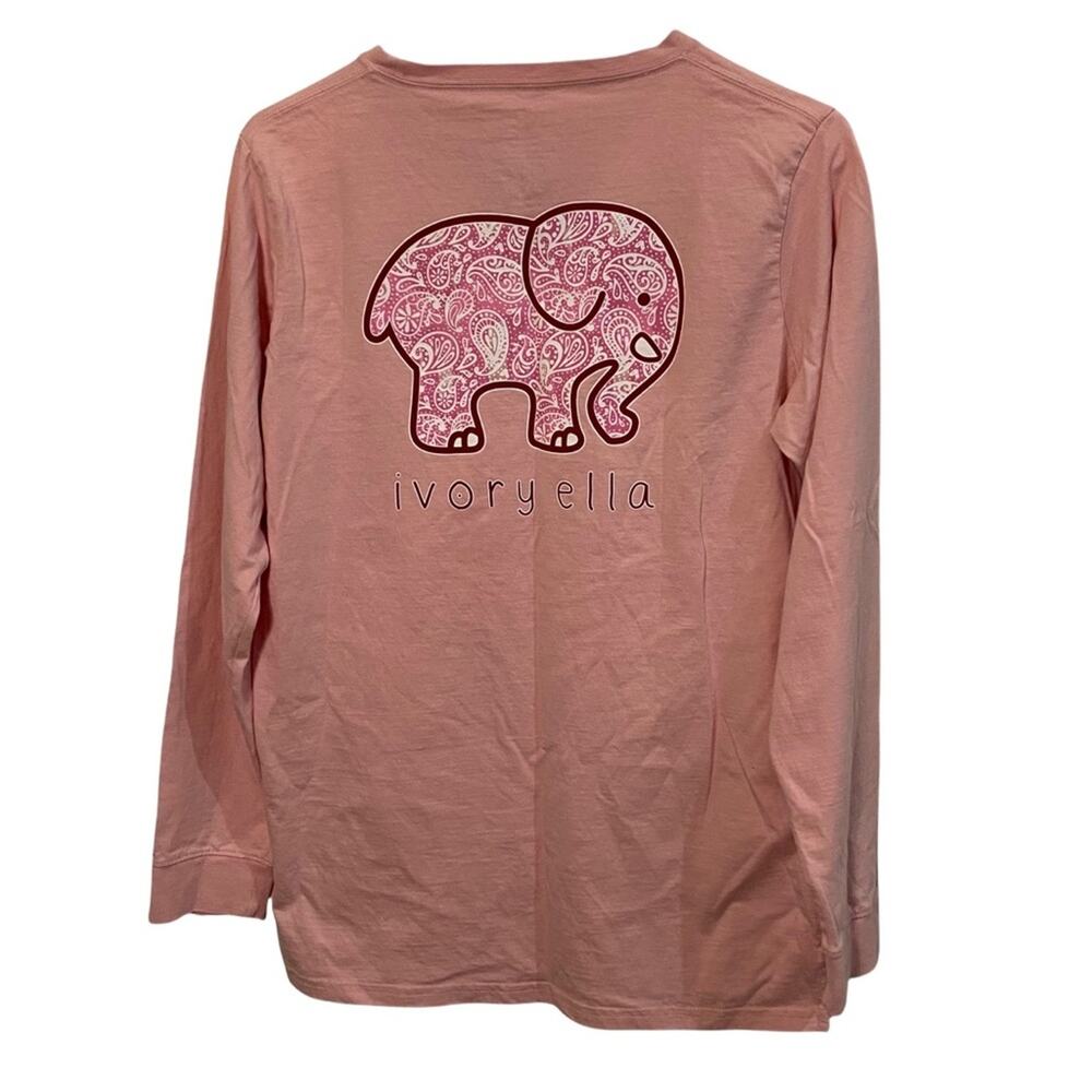 Ivory Ella Ella Fit Blossom Rose Long Sleeve Tshirt Elephant Sz M